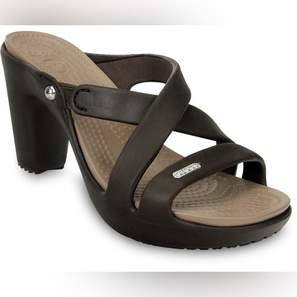 Crocs CYPRESS IV Platform Heeled Sandals Size 8 - Picture 1 of 9